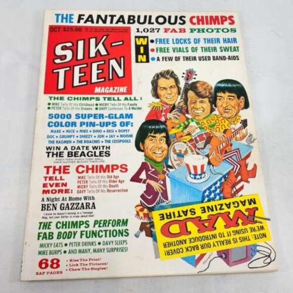 Mad Magazine Special Number 6‎ 1971 Mad Mischief Stickers Clean Legalize Freedom - Picture 3 of 5